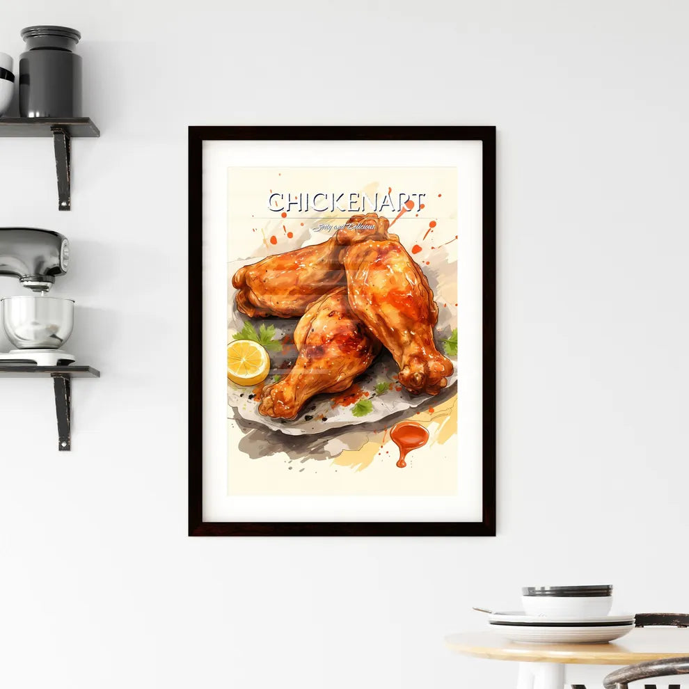 A Painting Of Chicken Legs An Framed Print
