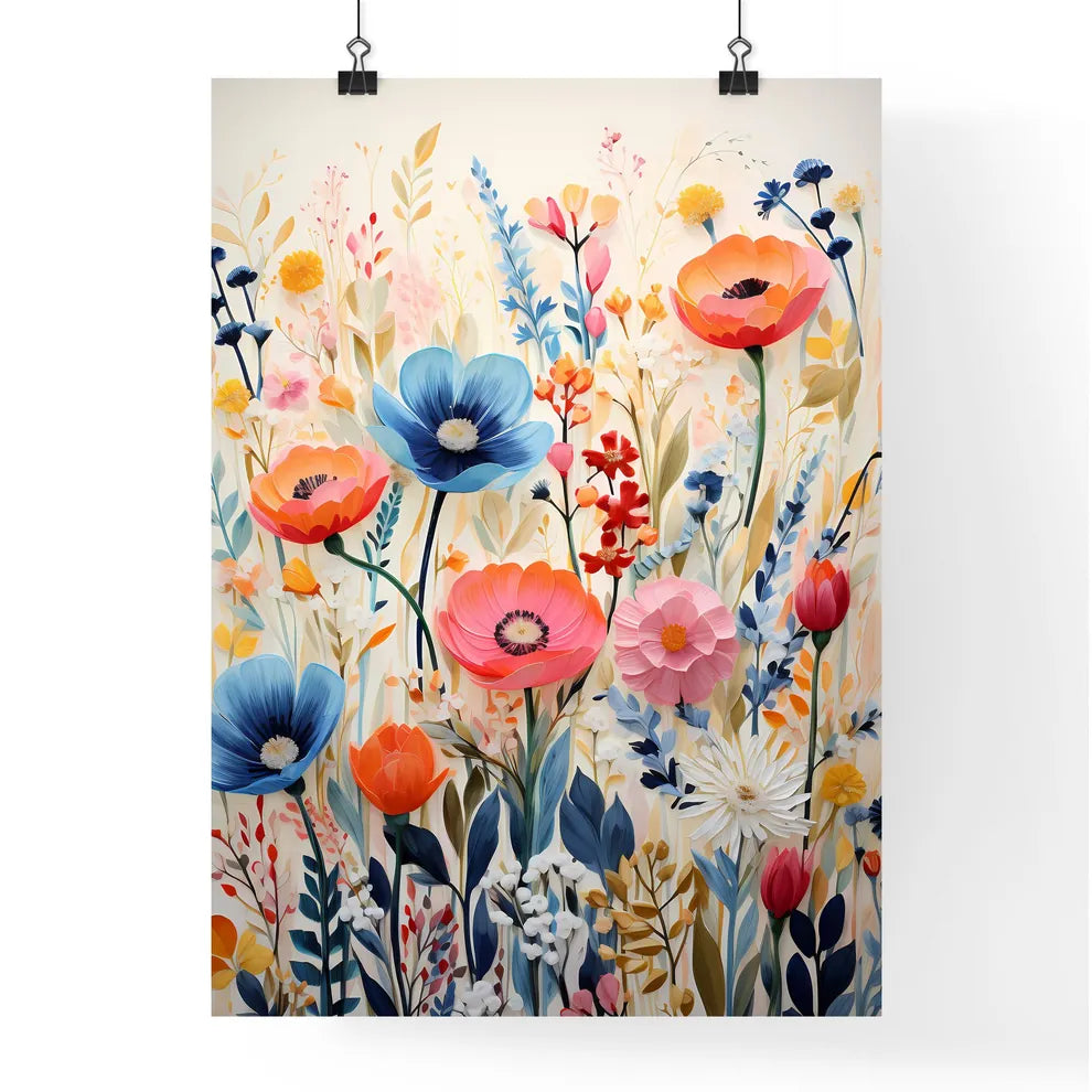 A Painting Of Flowers And Leave Poster