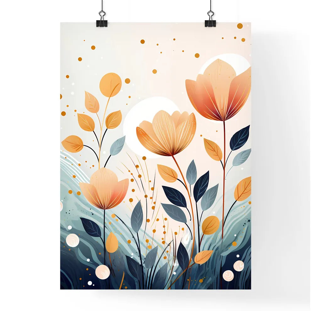 A Painting Of Flowers And Leave Poster