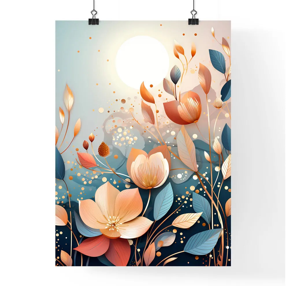 A Painting Of Flowers And Leave Poster