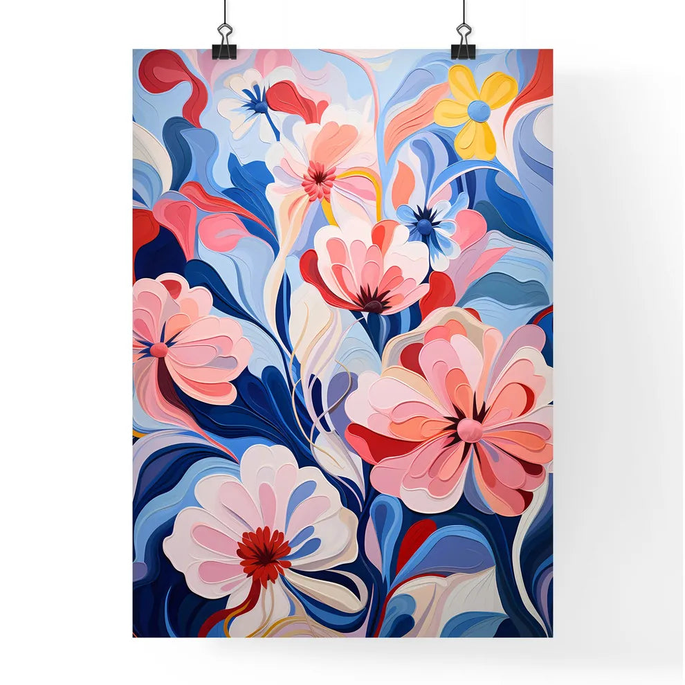 A Painting Of Flowers And Leave Poster