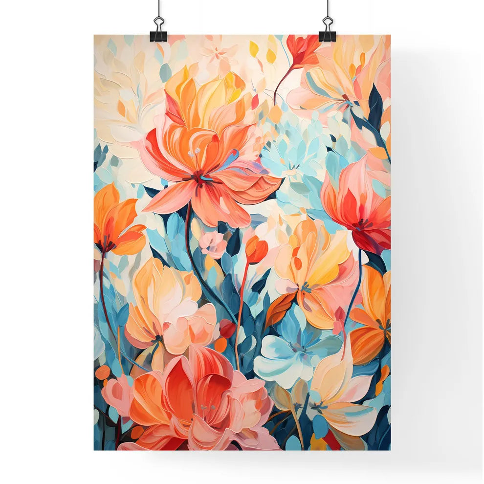 A Painting Of Flowers And Leave Poster