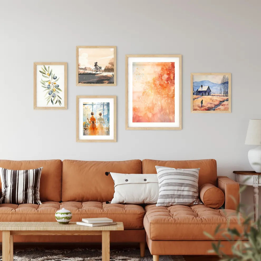 A Painting Of Flowers And Plant Framed Print