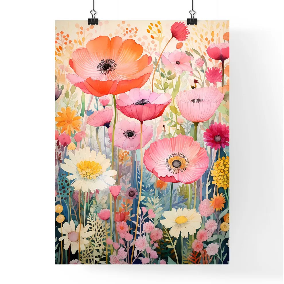 A Painting Of Flowers And Plant Poster