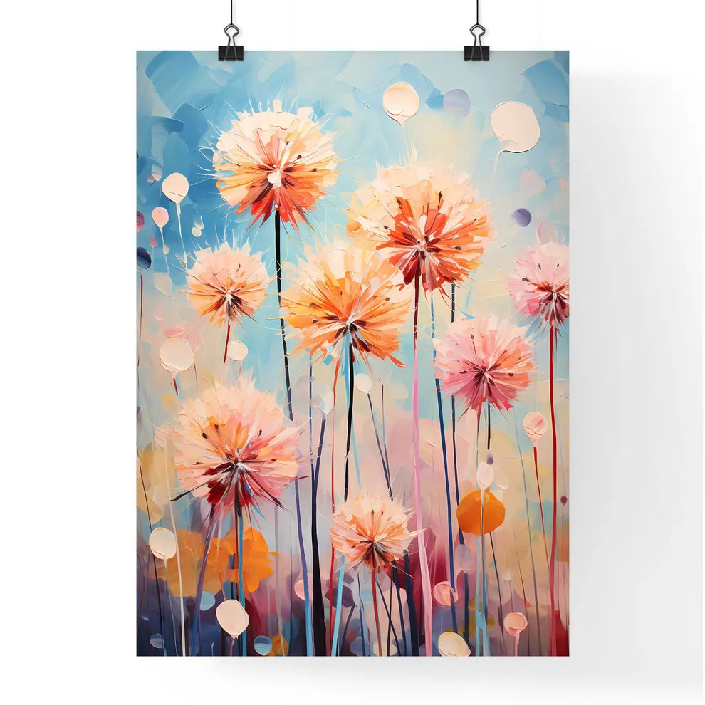 A Painting Of Flowers In A Fiel Poster