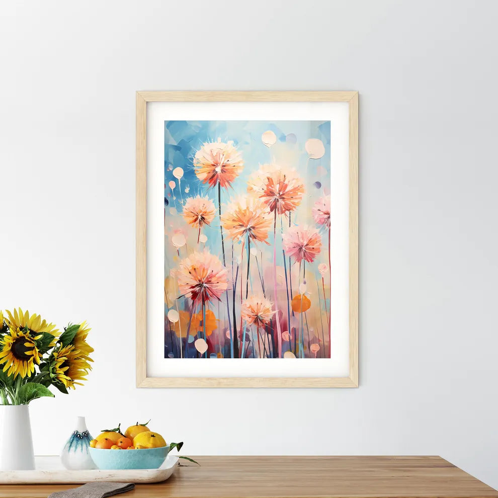 A Painting Of Flowers In A Fiel - Kitchen Hangings