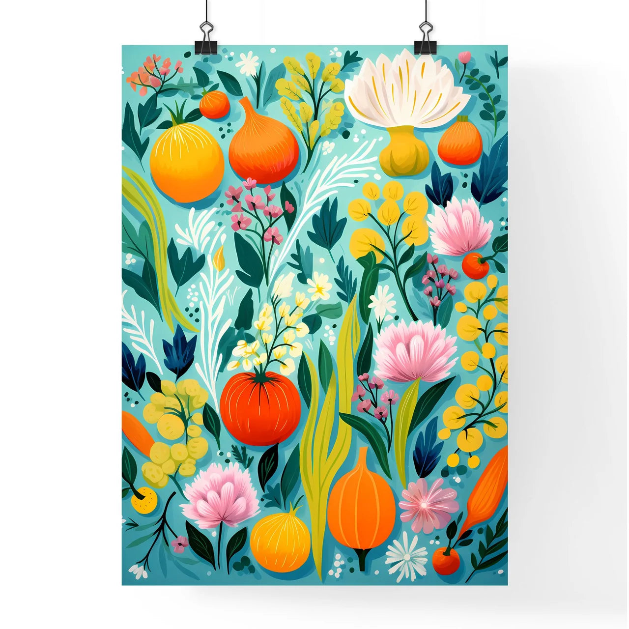 A Painting Of Fruits And Flower Poster