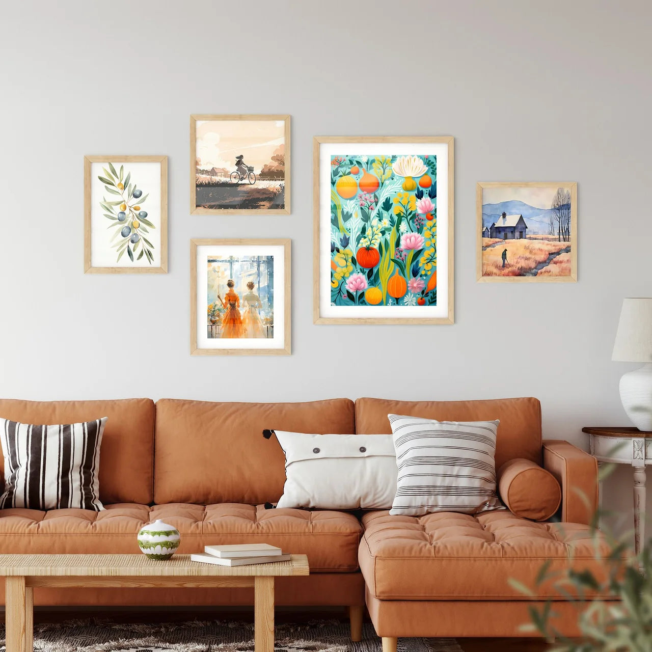 A Painting Of Fruits And Flower Framed Print