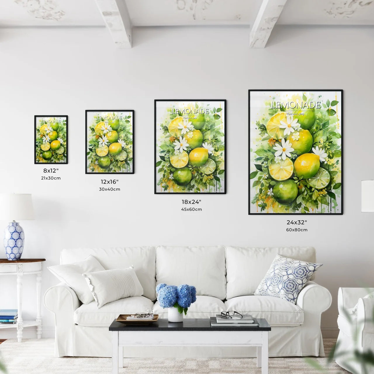 A Painting Of Lemons And Flower - Kitchen Hangings