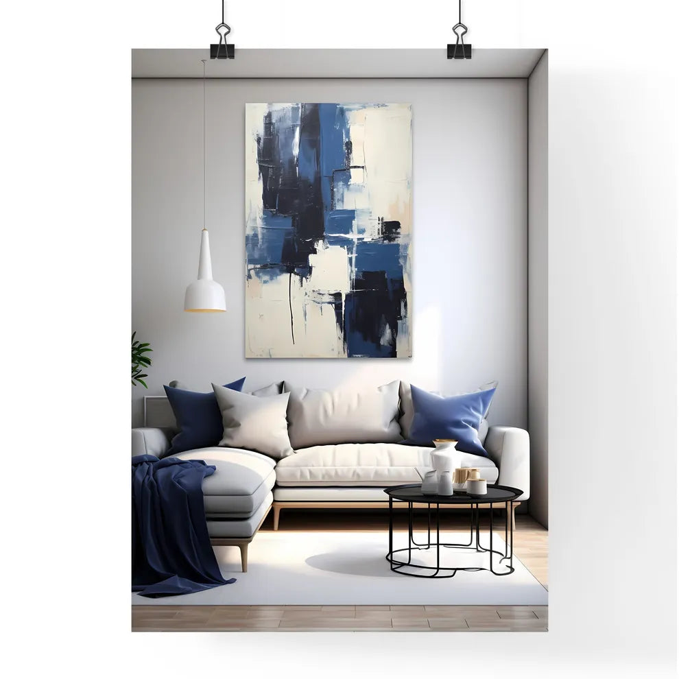 A Painting On The Wall Of A Living Roo Poster