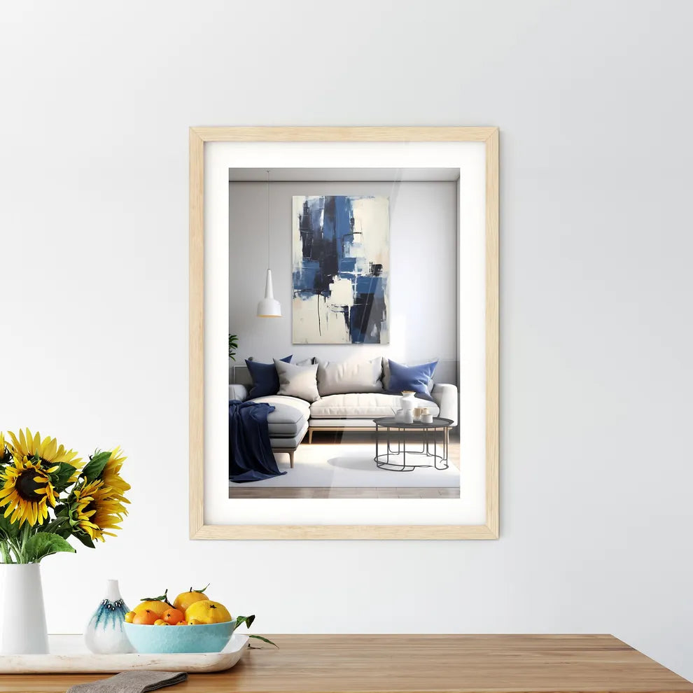 A Painting On The Wall Of A Living Roo - Kitchen Hangings