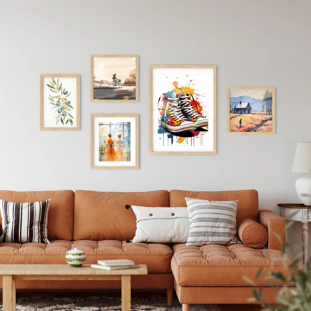 A Pair Of Colorful Shoe Framed Print