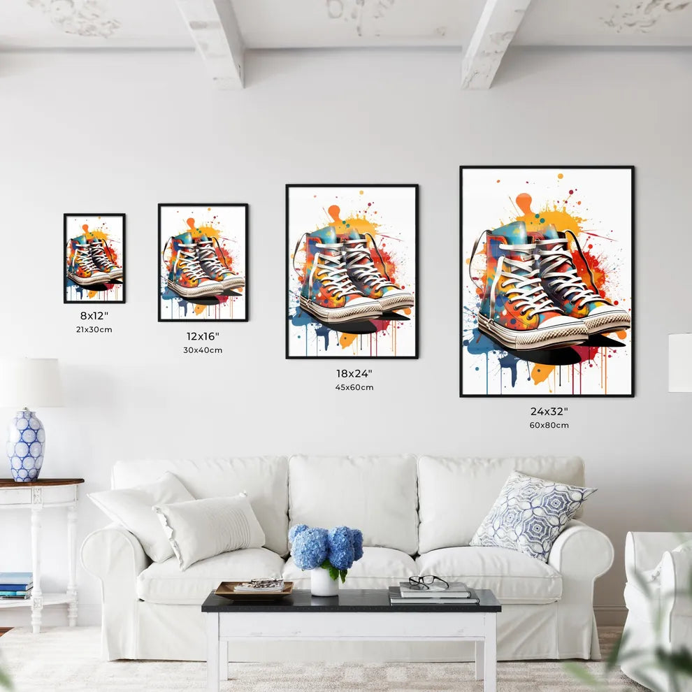 A Pair Of Colorful Shoe Wall Art