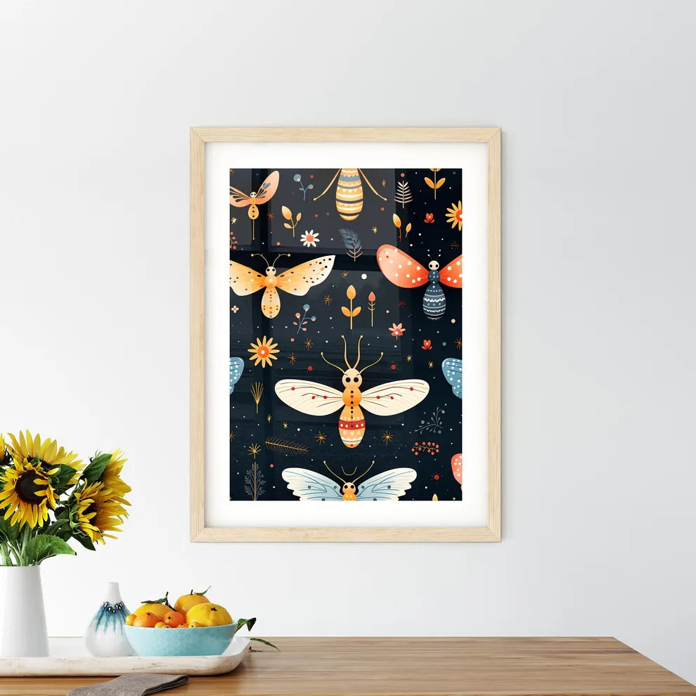 A Pattern Of Butterflies And  Size Chart