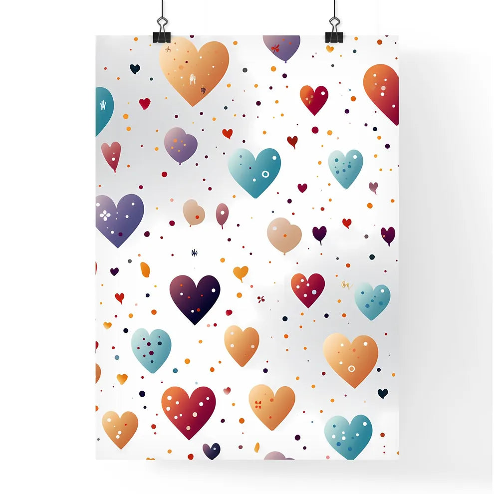 A Pattern Of Colorful Heart Poster