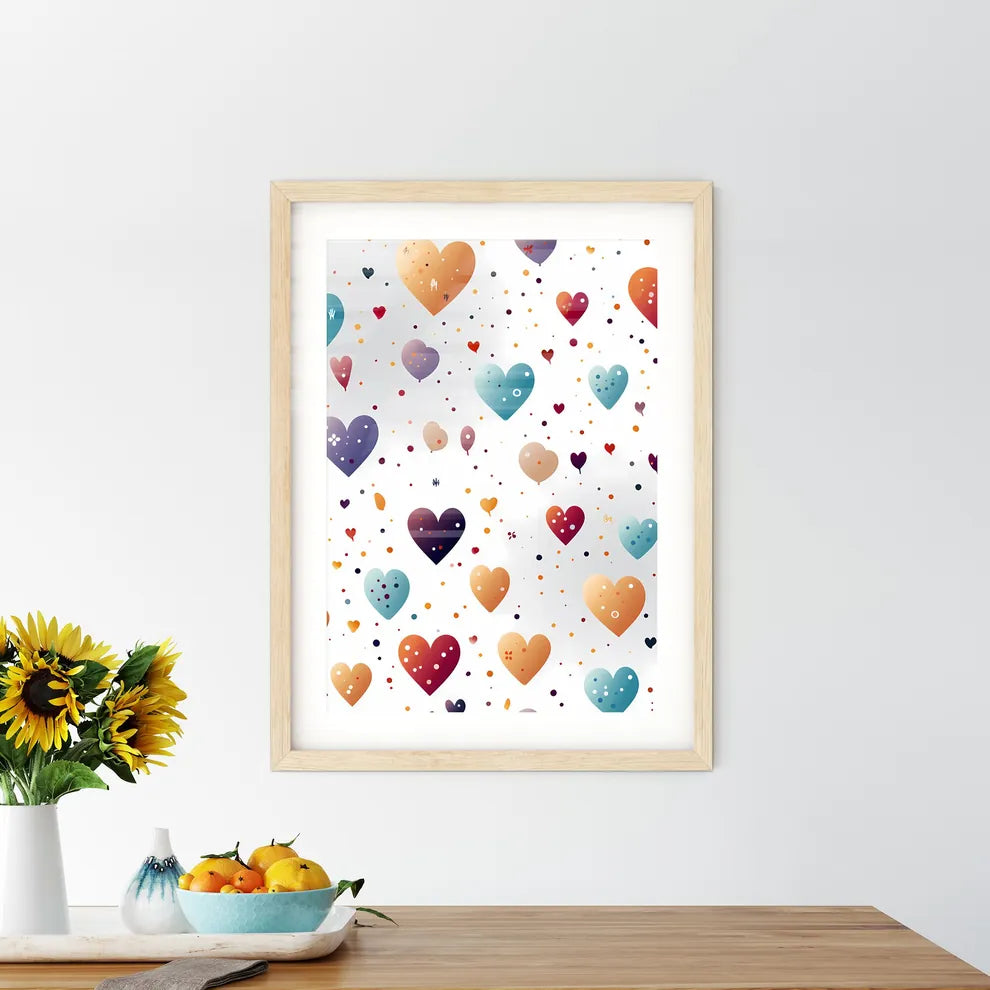 A Pattern Of Colorful Heart - Kitchen Hangings