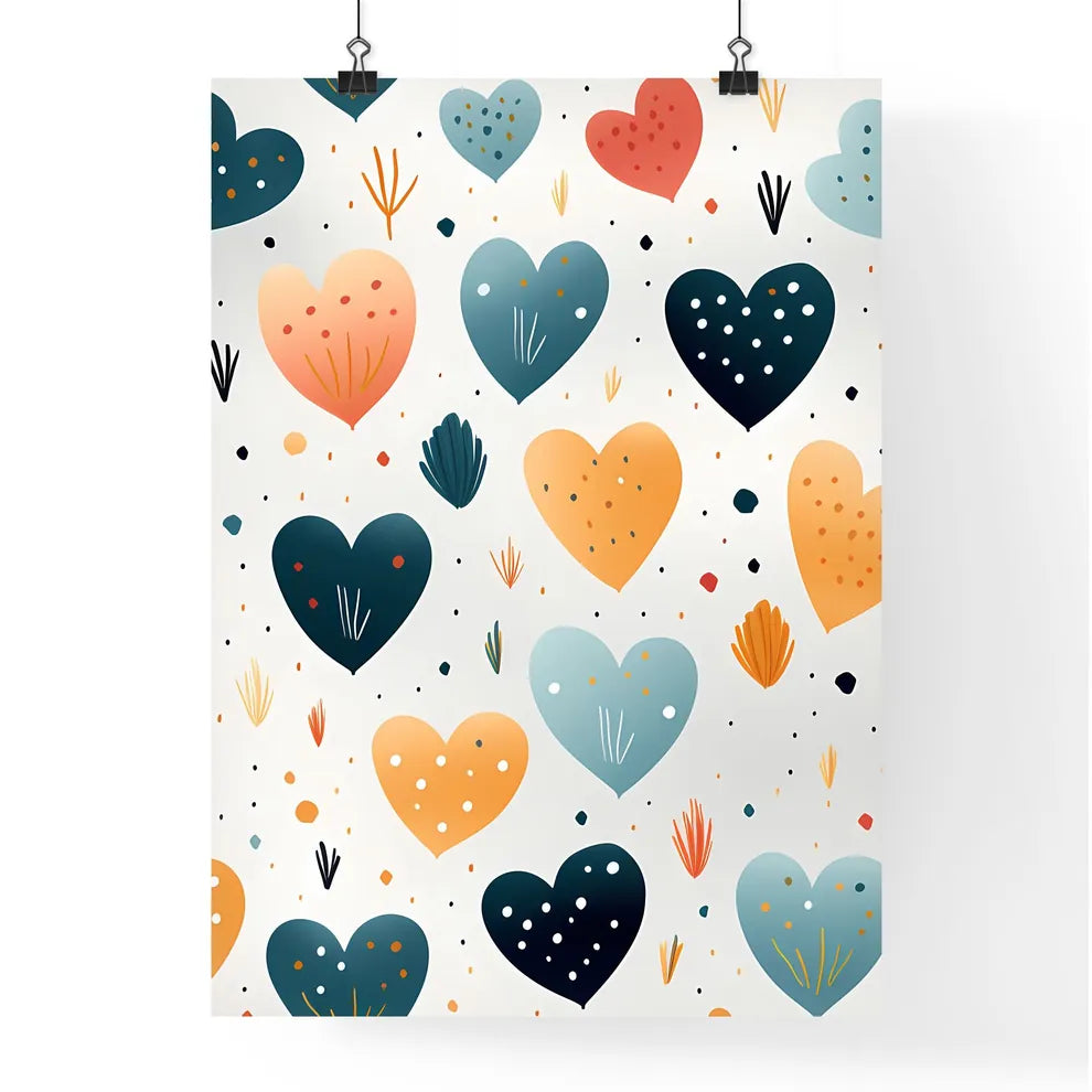 A Pattern Of Colorful Heart Poster