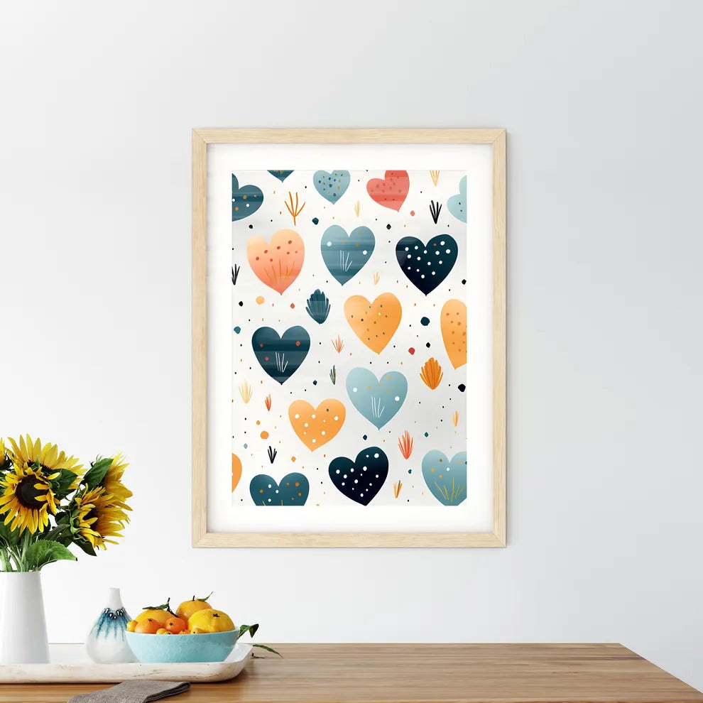 A Pattern Of Colorful Heart - Kitchen Hangings