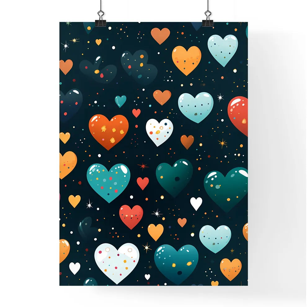 A Pattern Of Colorful Heart Poster