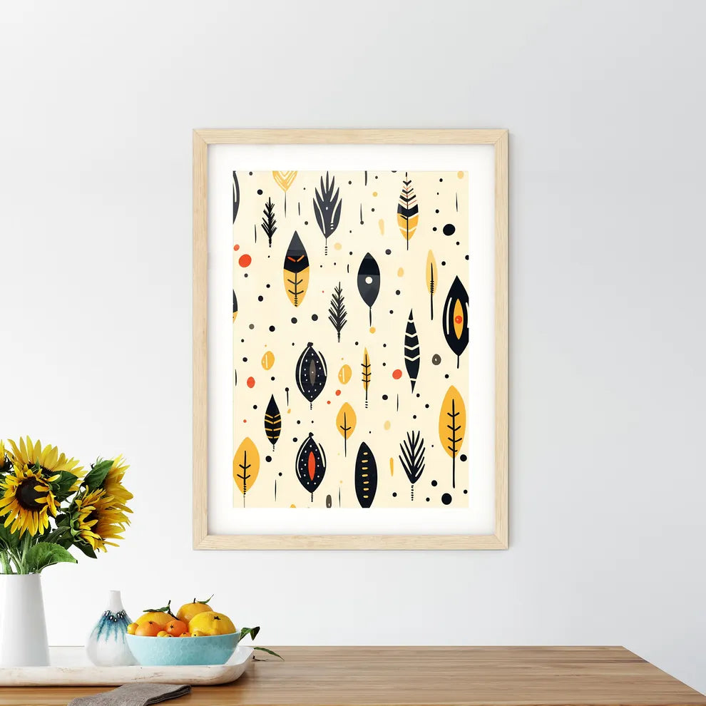 A Pattern Of Colorful Leave - Kitchen Hangings