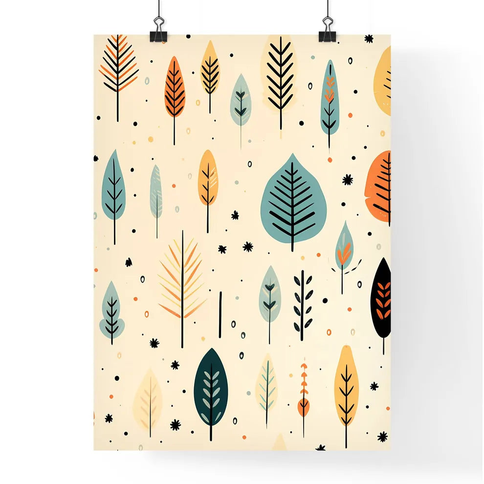 A Pattern Of Colorful Leave Poster