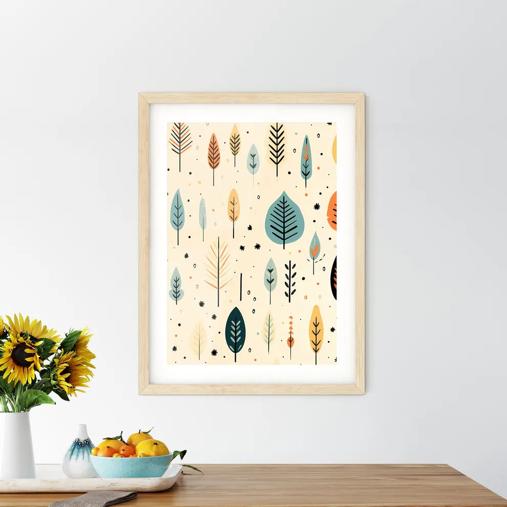 A Pattern Of Colorful Leave - Kitchen Hangings