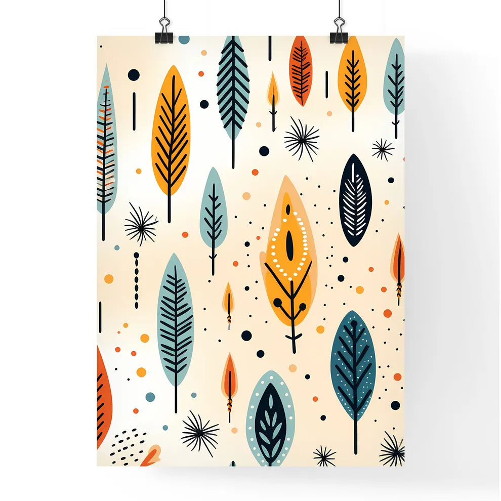 A Pattern Of Colorful Leaves Poster