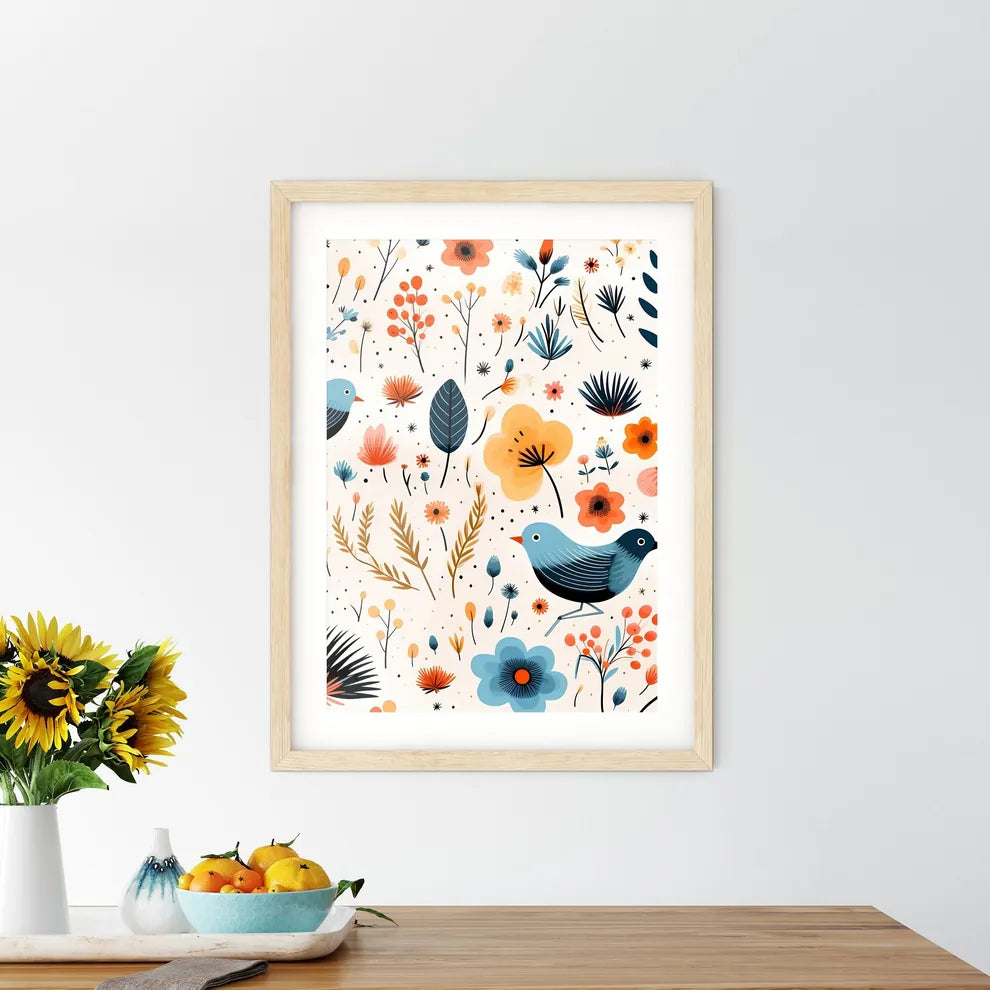 A Pattern Of Flowers And Bird Size Chart