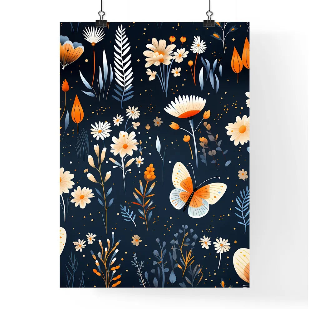 A Pattern Of Flowers And Butt Poster