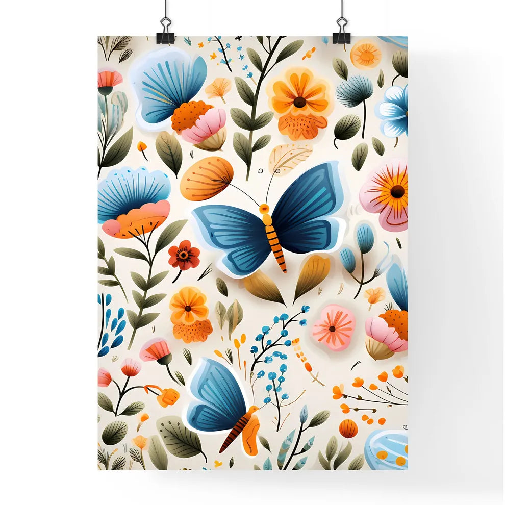 A Pattern Of Flowers And Butt Poster
