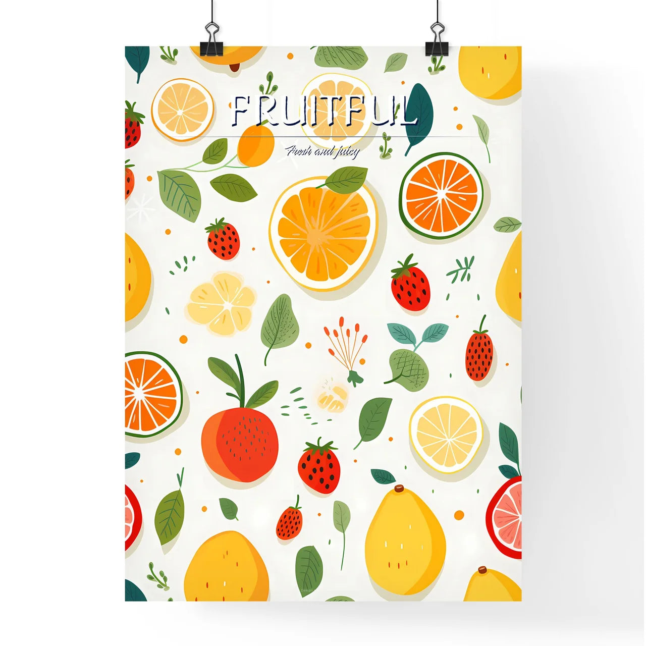 A Pattern Of Fruit Slice Poster