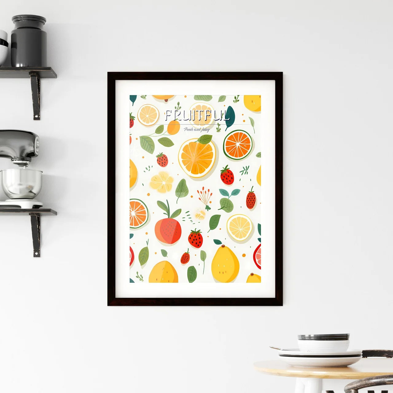 A Pattern Of Fruit Slice Framed Print