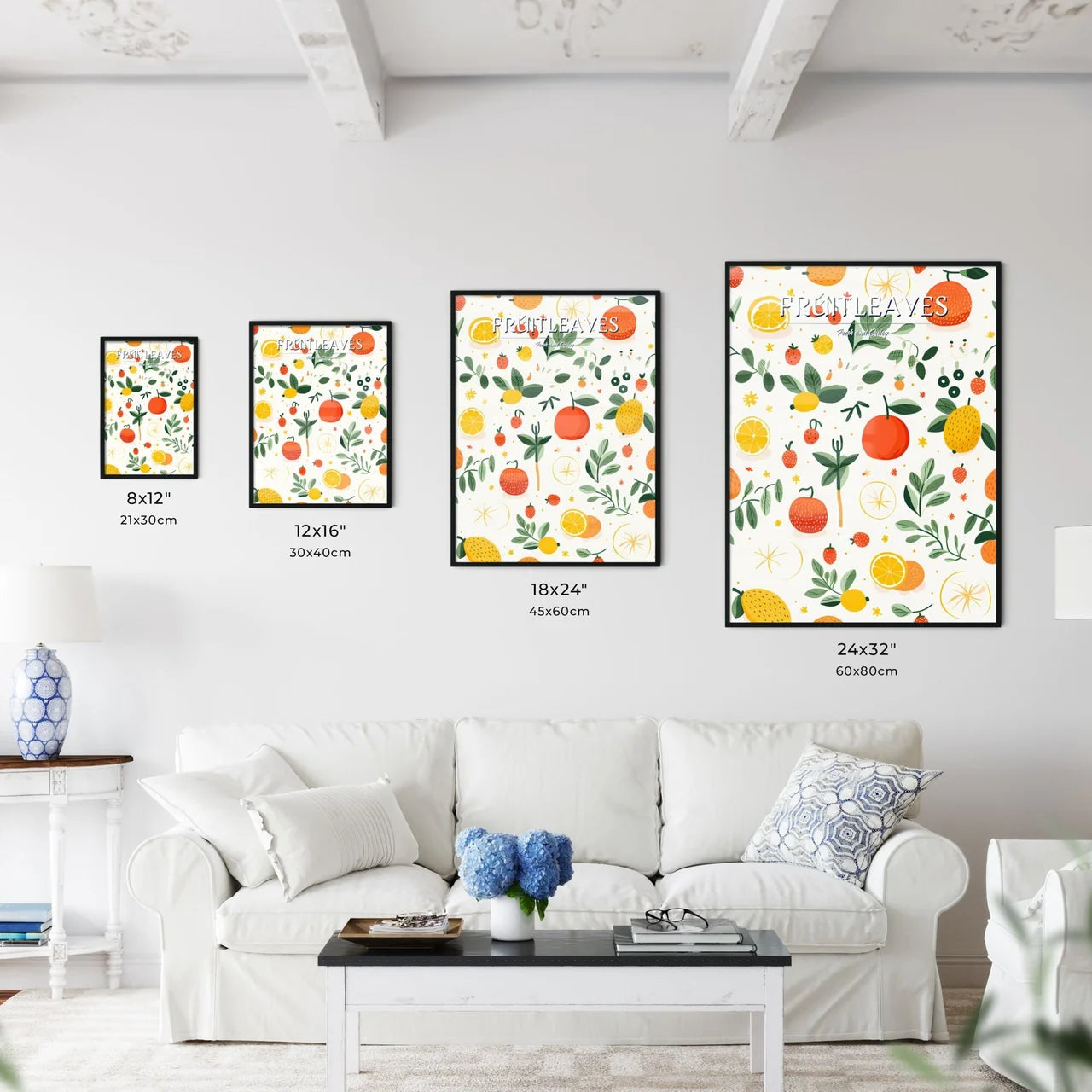 A Pattern Of Fruits And Leave - Kitchen Hangings