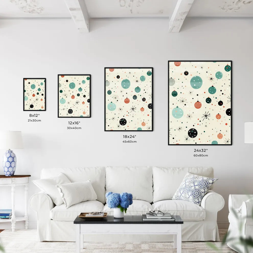 A Pattern Of Ornaments And Star Wall Art