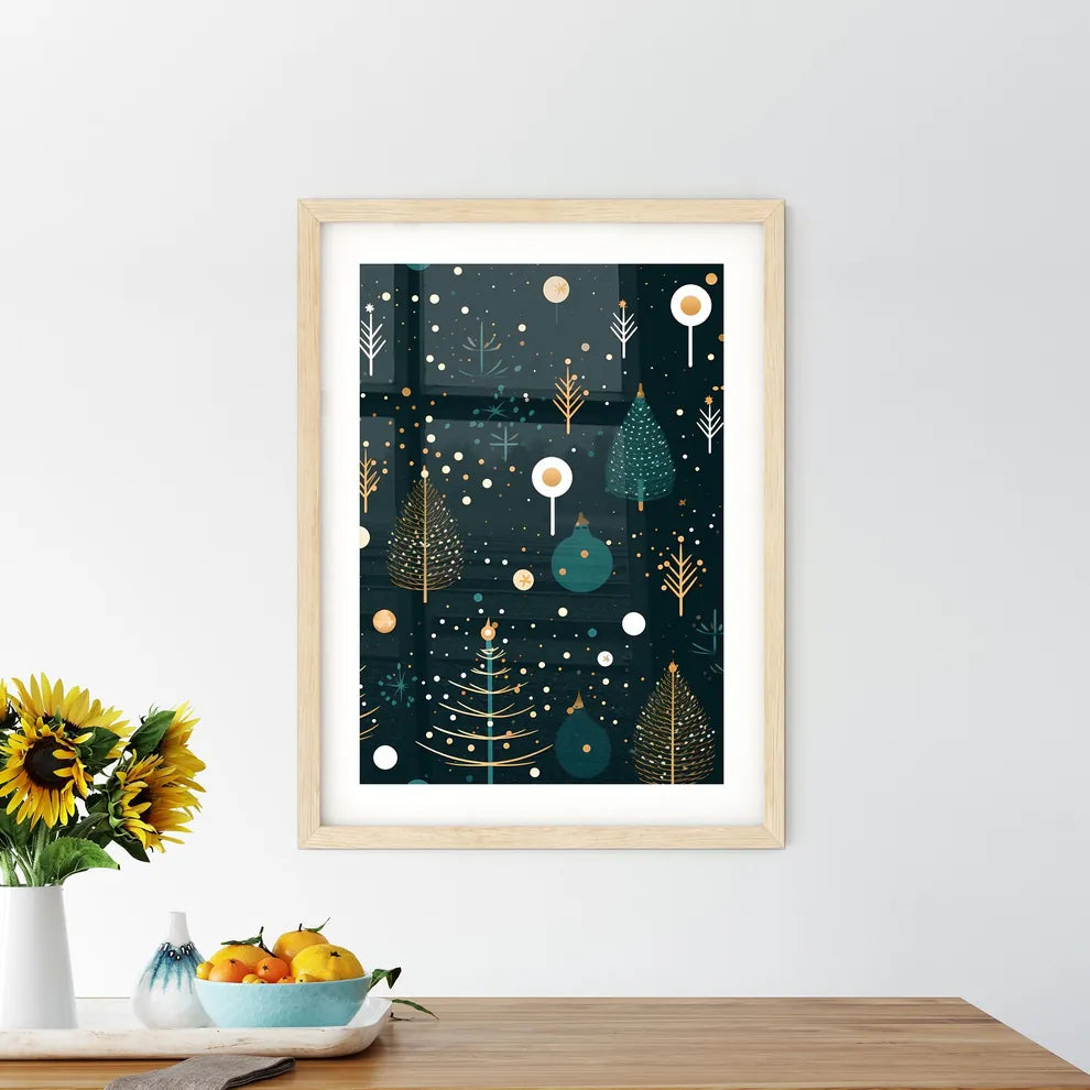 A Pattern Of Trees And Sno - Kitchen Hangings