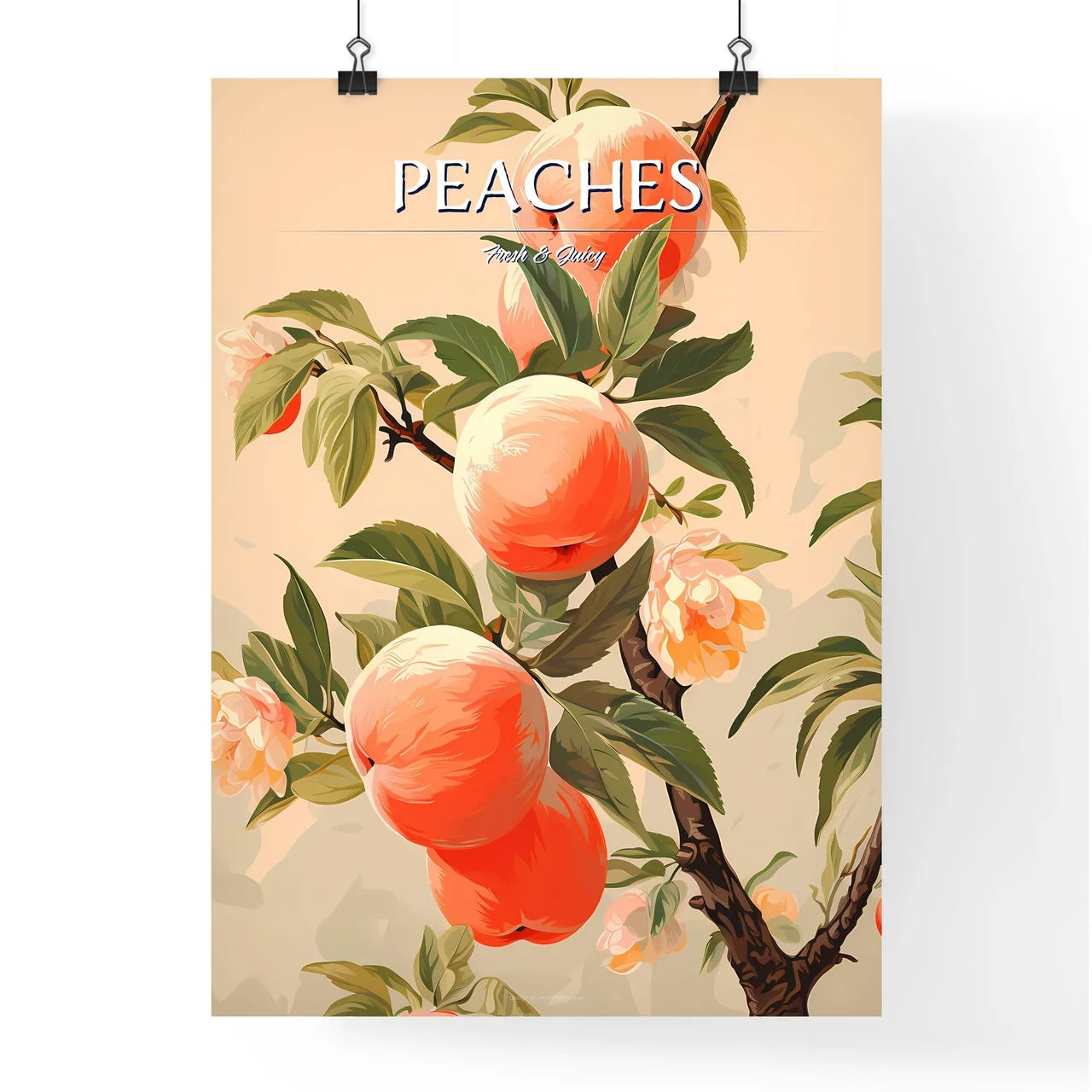 A Peaches On A Tre Poster