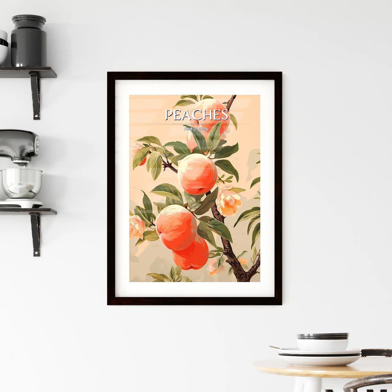 A Peaches On A Tre Framed Print