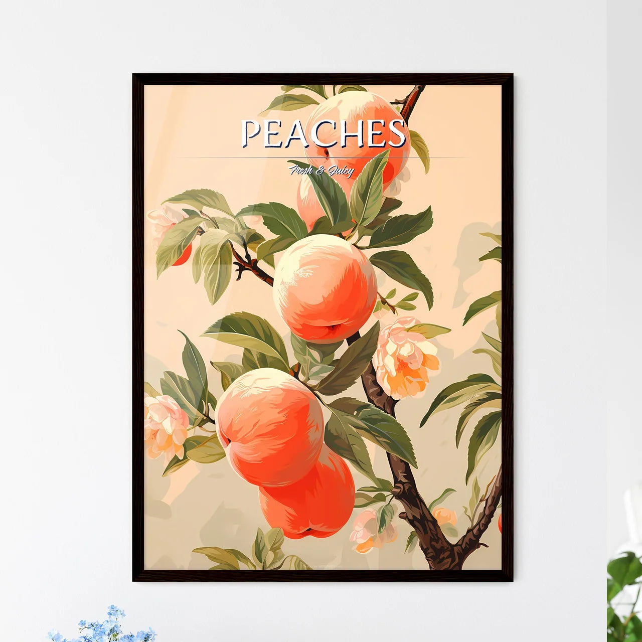 A Peaches On A Tre - Framed Art Print
