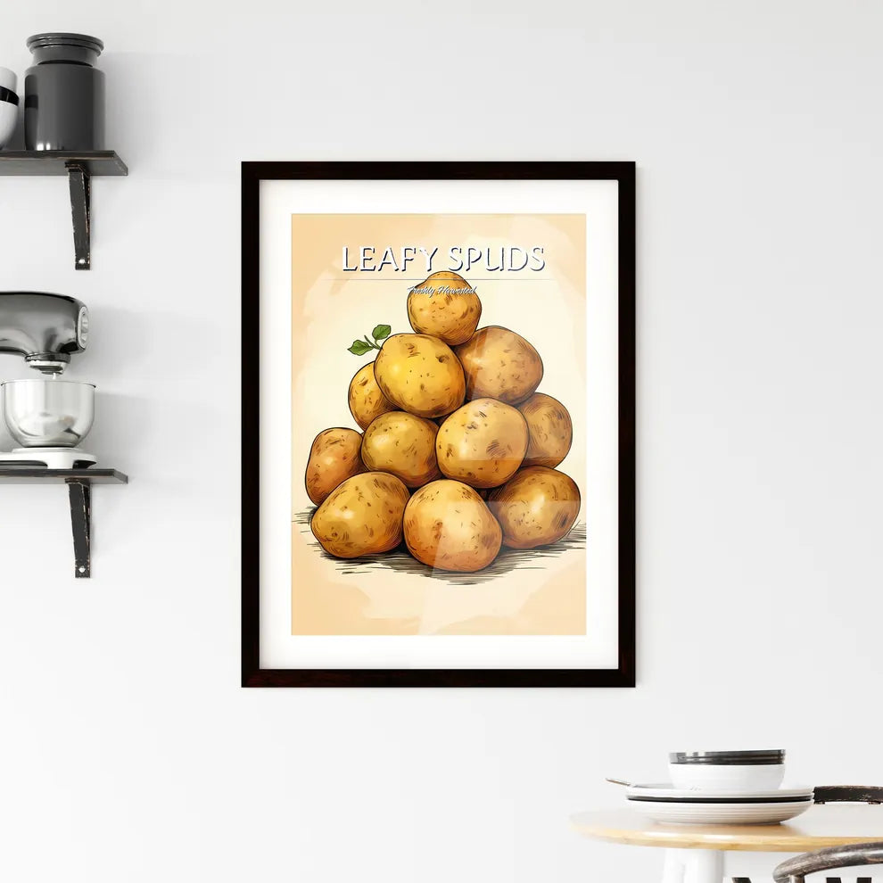 A Pile Of Potatoes With A Lea Framed Print