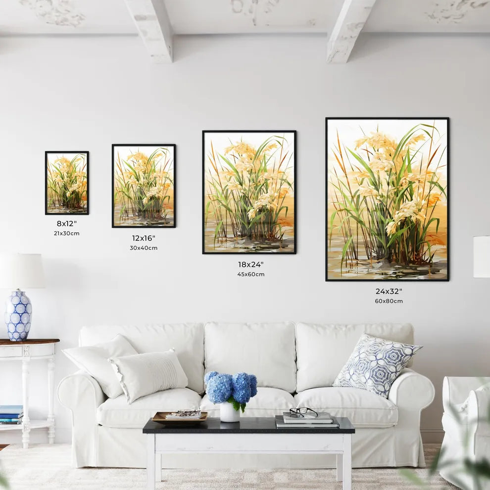 A Plant Growing In The Wate Wall Art