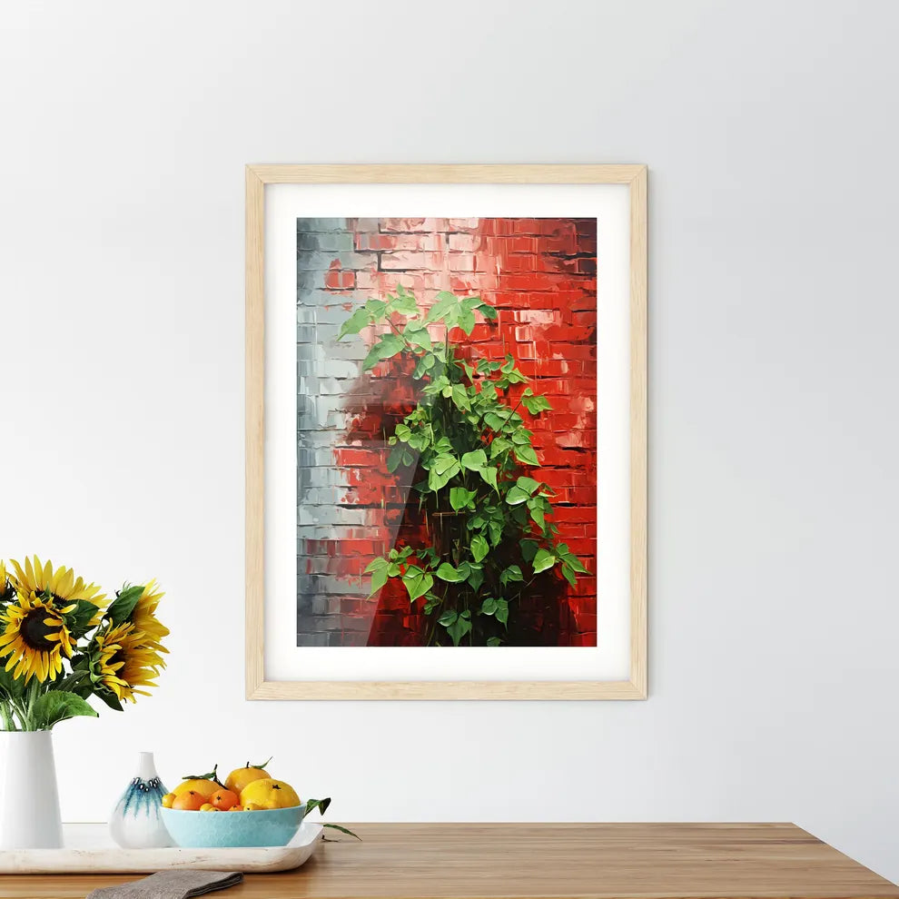 A Plant Growing On A Brick Wall Size Chart
