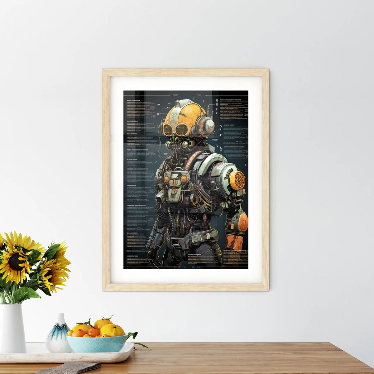 A Poster Of A Robo - Kitchen Hangings