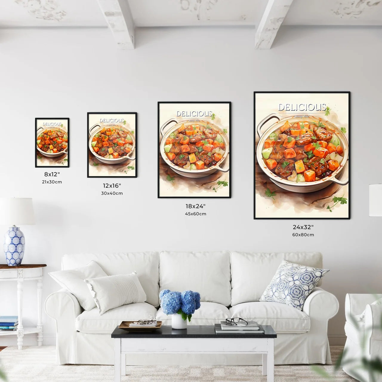 A Pot Of Food With Meat And Vegetable - Kitchen Hangings