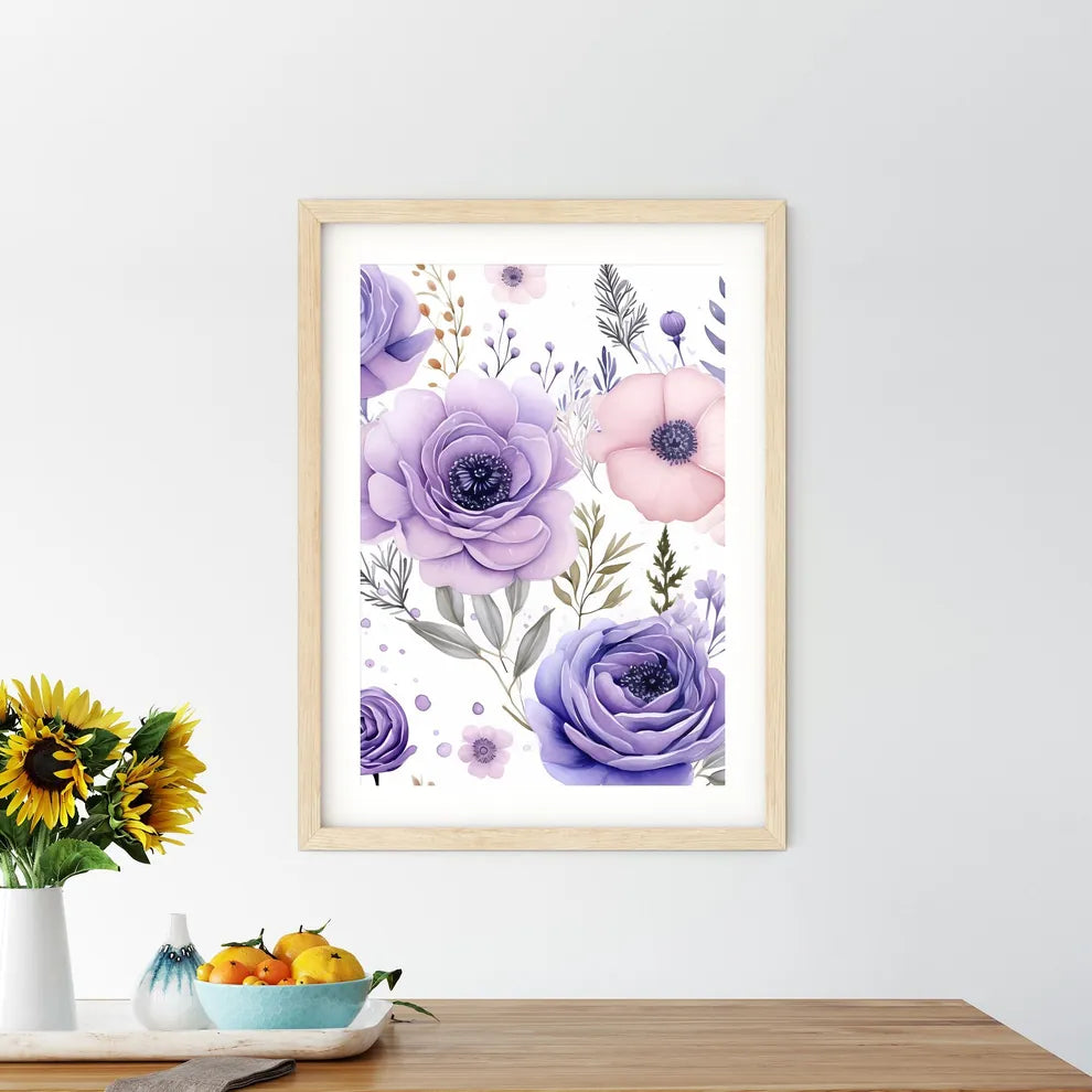 A Purple And Pink Flower - Kitchen Hangings