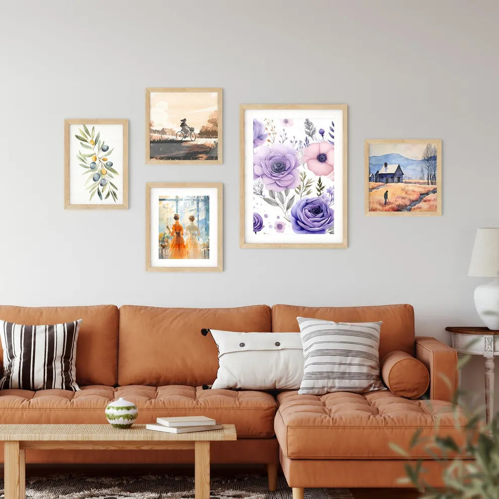 A Purple And Pink Flower Framed Print