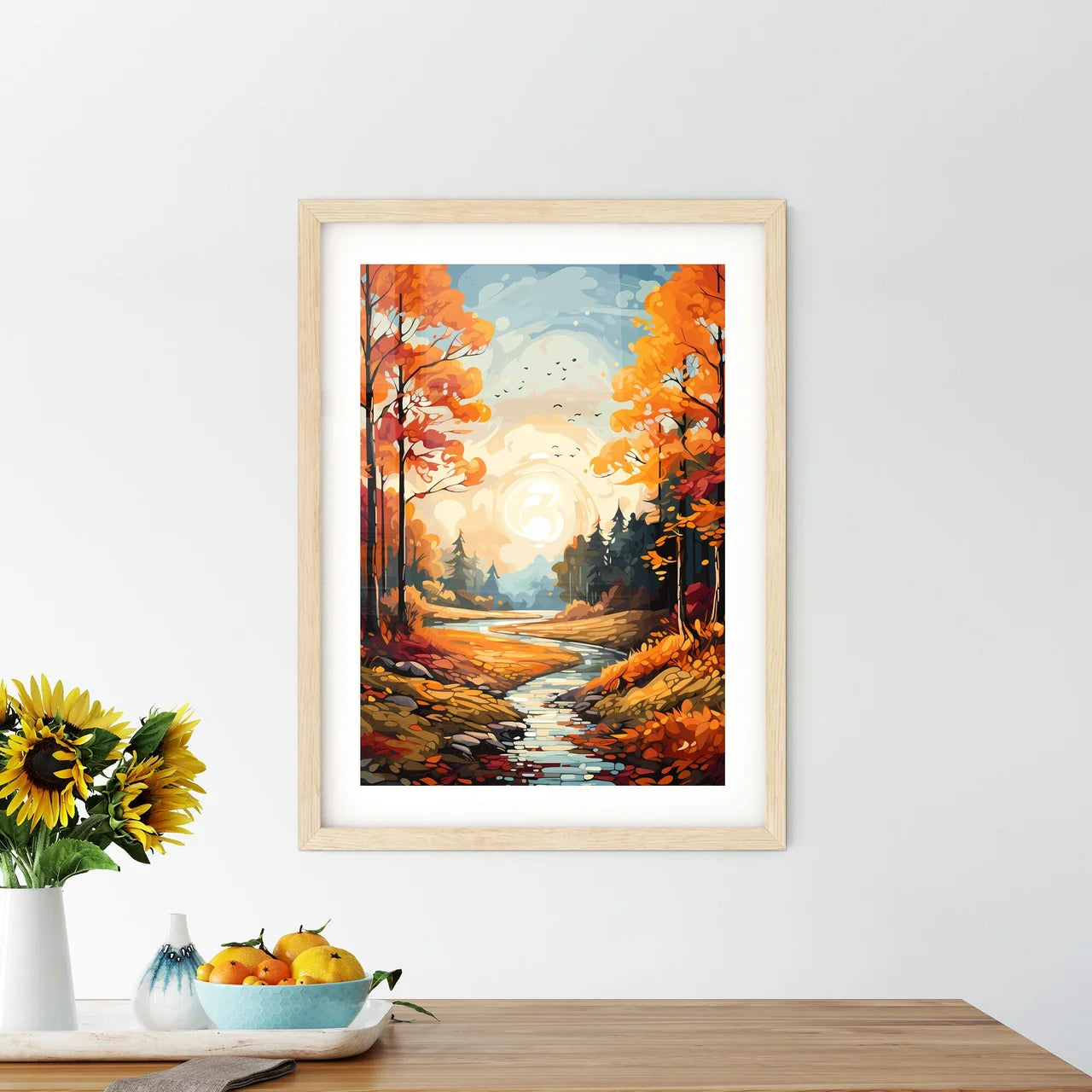 A River Running Through A Fores - Kitchen Hangings