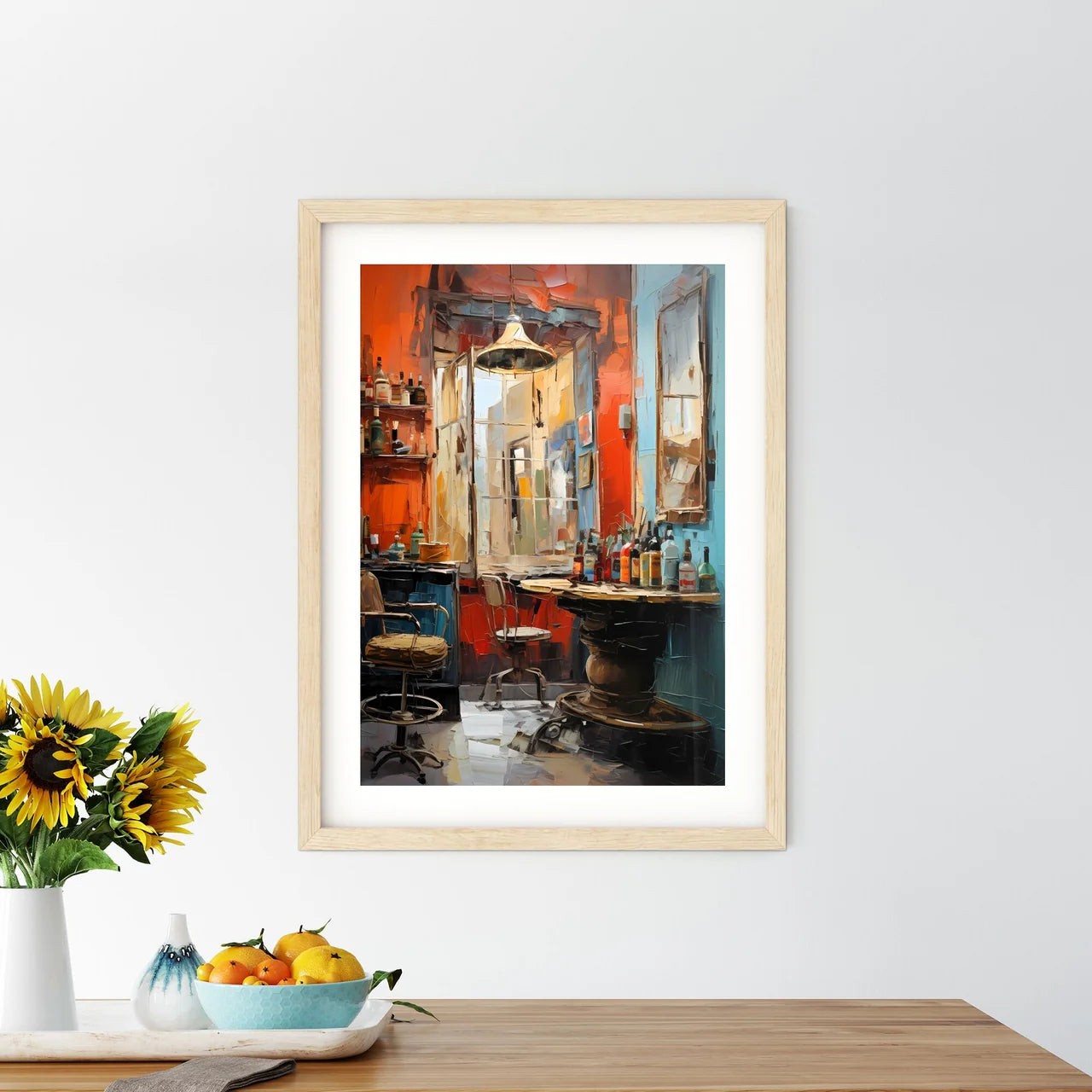 A Room With A Table And Chairs And A Table W - Kitchen Hangings