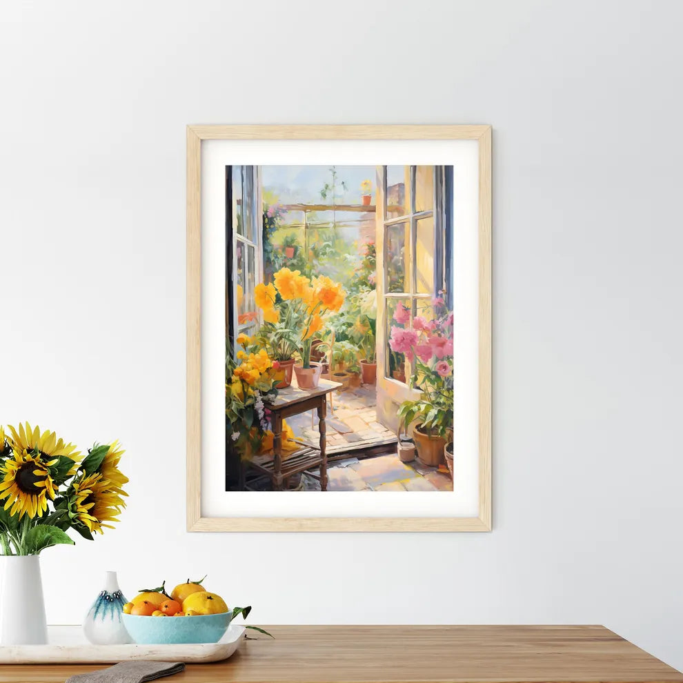 A Room With Flowers And A Table Size Chart