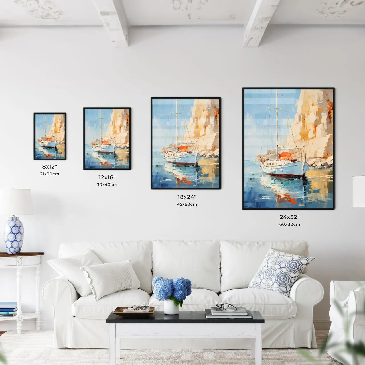 A Sailboat In The Wate Wall Art