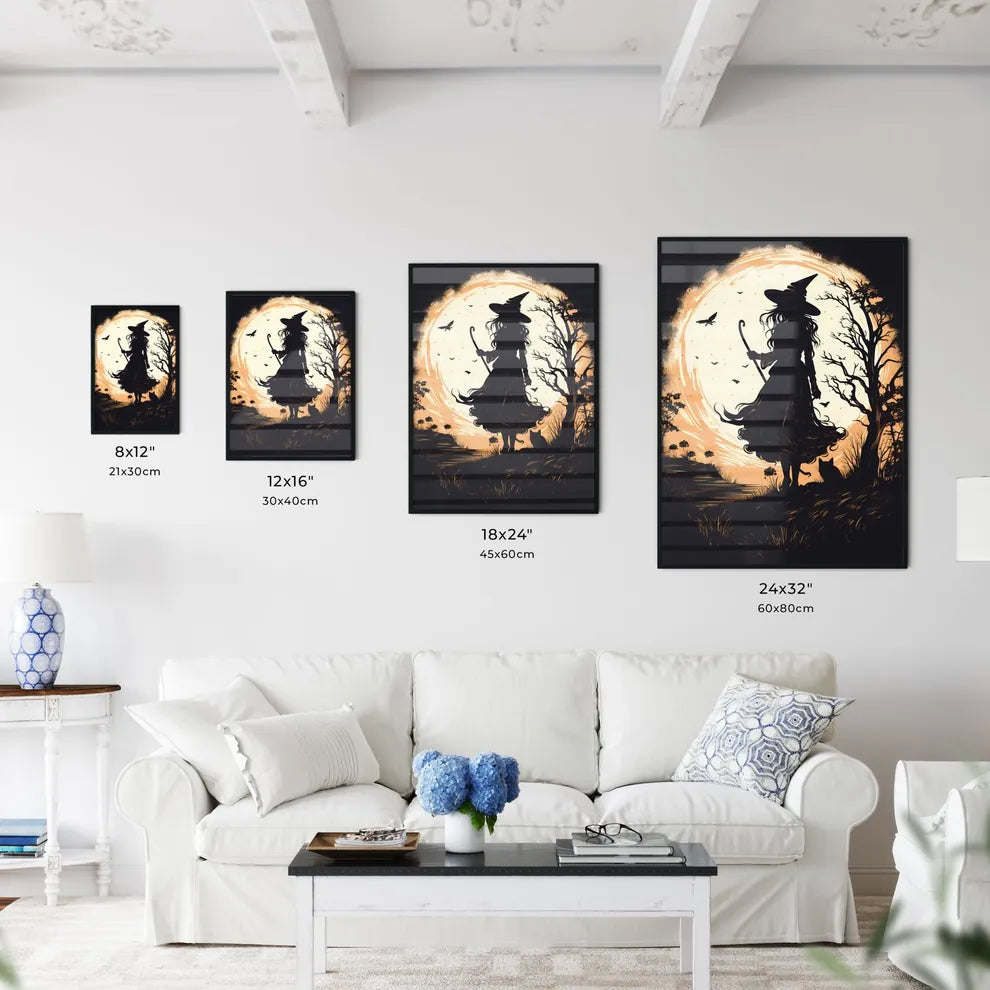 A Silhouette Of A Person With Art Print